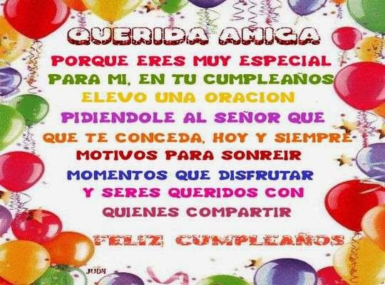 Frases De Cumpleanos Para Una Amiga Especial Y Muy Querida