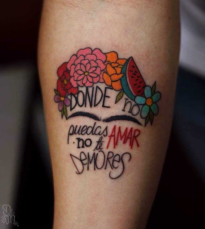 Tatuajes con frases cortas de amor para parejas y motivadoras